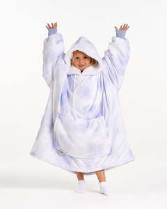 Kids: KIDS BLANKET HOODIE - PURPLE TIE DYE