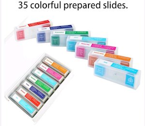 35 GLASS Prepared Microscope Slides