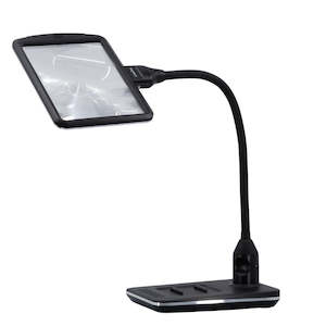 Stand Magnifiers: MagniPros Stand Magnifier with LED Lighting and Charging Port