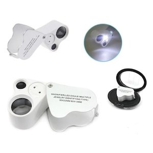 Two Lens Inspection Magnifier 30X 60X  LED