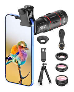 Mobile Phone Lenses: APEXEL Telephoto 18x 5in1 lens kit