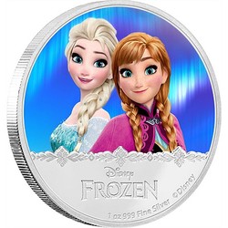 Disney frozen silver coin - anna &amp. Elsa