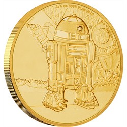 Star wars classic: R2-d2 1/4 oz gold coin