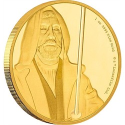 Star wars classic: obi-wan kenobi 1 oz gold coin
