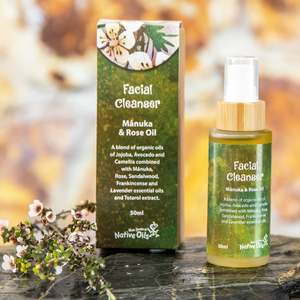 Mature Skin Rosacea Age Spots: Manuka & Rose Oil Based Face Cleanser 50ml
