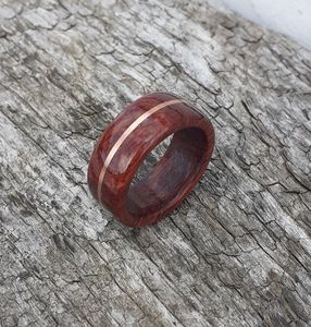 Products: Exotic Jarrah Wood with Copper Band - NZ NATIVE WOOD RINGS