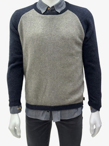 Two Tone Raglan Possum Merino Jersey KORU