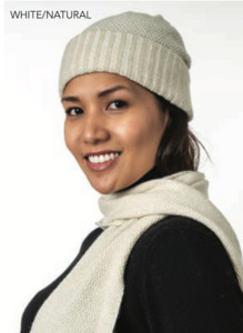 Products: Moss Stitch Possum Merino Silk Plated Beanie KORU