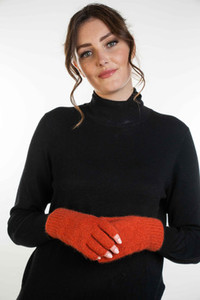 Products: Fingerless Possum Merino Silk Gloves KORU
