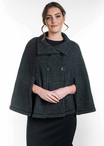 Outlet: Double Breasted Possum Merino Cape KORU