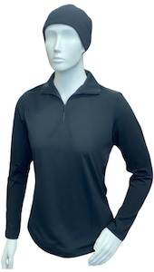 Zip Neck Merino Top STONEHILL