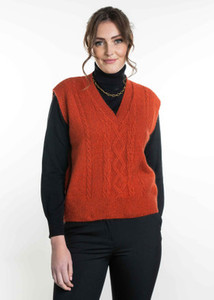 Cable Possum Merino Vest KORU