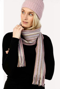 Scarves: Multi Striped Possum Merino Scarf NATIVE WORLD