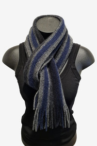 Scarves: Stripe Possum Merino Wool Scarf NZNC