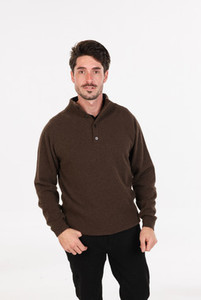 Products: Button Collar Sweater NATIVE WORLD