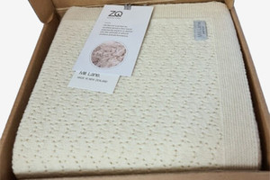 Homewares: Baby Eva Merino Silk Bassinet Blanket MILL LANE