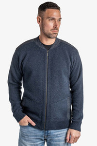 Contrast Detail Possum Merino Silk Jacket