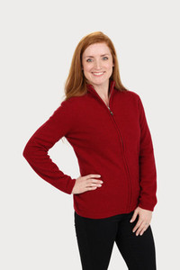 Plain Zip Possum Merino Wool Silk Jacket NATIVE WORLD
