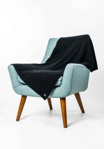 Homewares: Possum Merino Silk Herringbone Throw KORU
