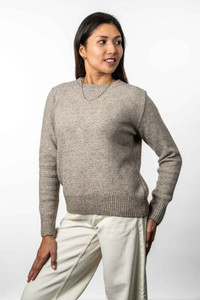 Women's Knitwear: Moss Stitch Possum Merino Silk Plated Jumper KORU