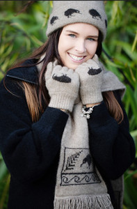 Kiwi Possum Merino Silk Gloves KORU