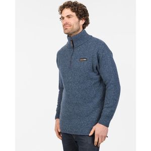 Men's Possum & Wool Double Layer Extreme Half Zip Sweater - New Zealand Nature