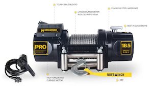 Winches: Novawinch PRO Series Electric Winch - 18,500lb 12 volt