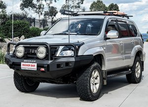 Front Bullbars: MCC Rocker 078-02SQ Triple Loop Winch Bar for Toyota Prado 120