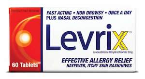 Antihistamines: Levrix Tablets 60s