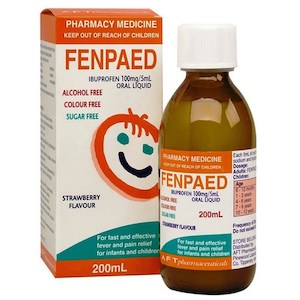 Baby Pain Relief: Fenpaed Ibuprofen Oral Liquid - 200ml Bottle, 100mg/5ml Dosage