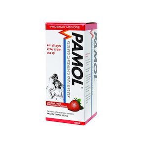Pamol All Ages Strawberry Colourfree 250mg/5ml 100ml