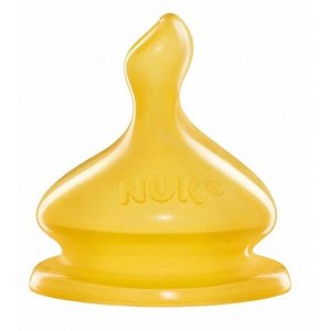 Feeding Bottles Teats And Cups: Nuk Fc Latex Teat Size 1 Small Hole 2Pk – Baby Feeding Teats with Natural Feel and Safe Material