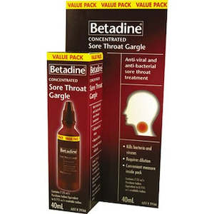 Betadine Sore Throat Gargle Concentrate 40ml