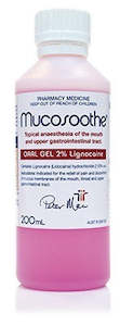 Sore Throat Gargles And Sprays: Mucosoothe Oral Gel 2% 200ml