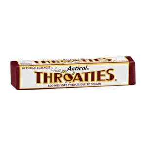 Sore Throat Lozenges: Throaties Stick 10 - Throat Lozenges (Pack of 10)