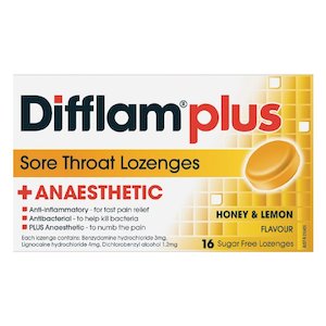Difflam Lozenges Plus Anaestic Honey Lemon 16s