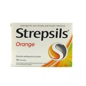 Sore Throat Lozenges: Strepsils Orange Lozenges 36s
