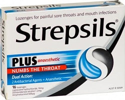 Sore Throat Lozenges: Strepsils Anaesthetic Plus 16s