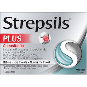 Strepsils Plus B/N/R Lozenges - Relief for Sore Throat and Mouth Irritations (16s)