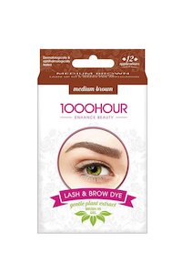Eyelash Tint Or Fake Lashes: 1000 Hr Lash & Brow Dye Med Brown