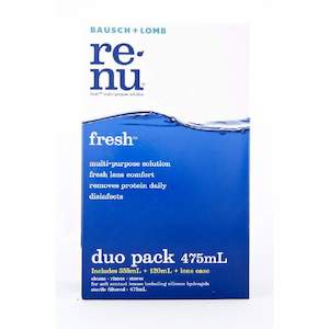 Contact Lens Solutions: Renu Fresh Multi Purpose Duo 355ml +120ml & Case