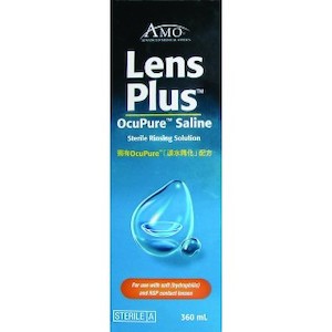 Contact Lens Solutions: Lens Plus Ocupure Saline 360ml