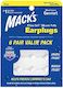 Macks Ear Plugs Silicone 6 Pairs - Superior Noise Reduction and Comfort
