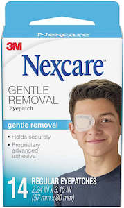 Eye Protection: Nexcare Gentle Removal Eye Patch Reg 14s