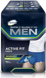 Incontinence: Tena Pants Men Navy Large 8s
