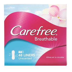 Sanitary Pads: Carefree Panty Liner Regular Flat 48s