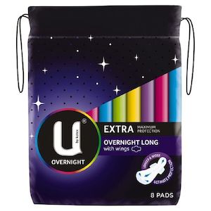 Sanitary Pads: U By Kotex Maxi Pad Wing Overnight Long 8s