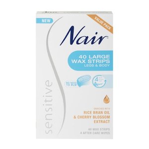 Shaving And Hair Removal Women: Nair Sensitive Wax Strips Large 40Pk