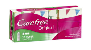 Carefree Super Tampons 16s