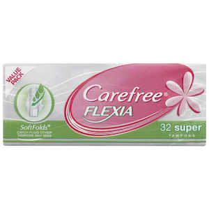 Tampons: Carefree Flexia Super 32s